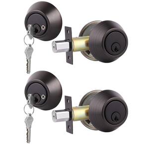 Fechaduras de porta de cilindro duplo Gobrico, pacote com 2