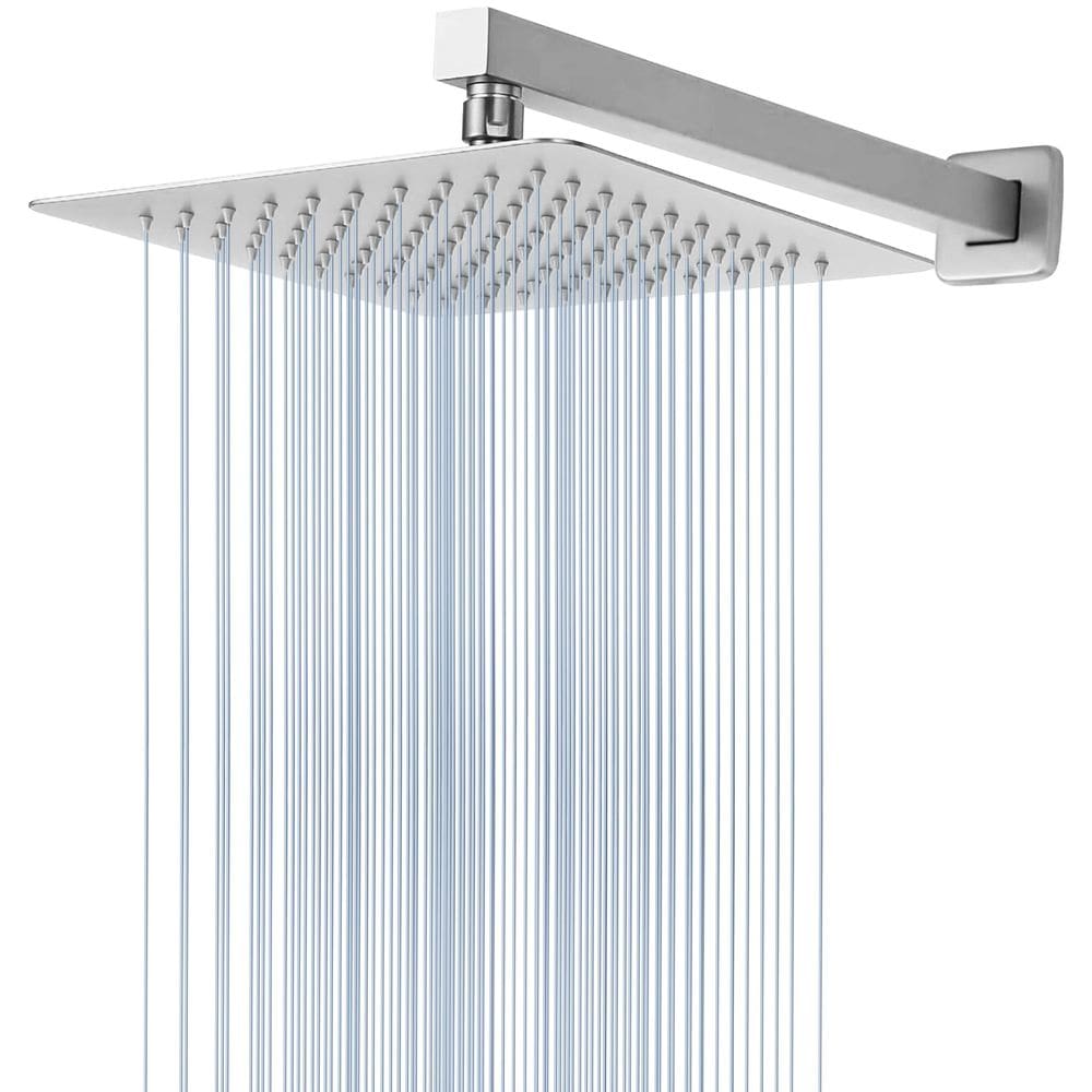 Cabeça de chuveiro Voolan All Metal com braço de extensão cromado de 25 cm