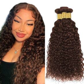 Pacotes de cabelo Raivide Water Wave Dark Brown Color 4 56-66cm