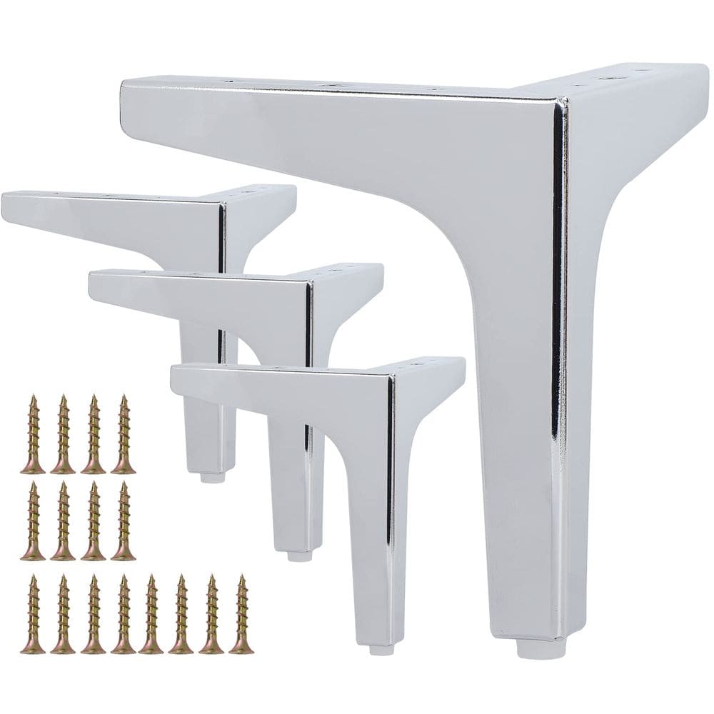 Pernas de móveis La Vane Metal 10 cm, ferro e diamante, triângulo x4