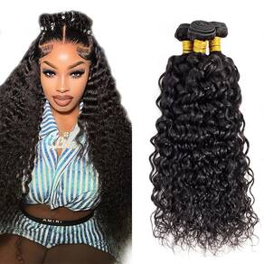 Pacotes de cabelo Biottihair Natural Black Water Wave 56-66cm