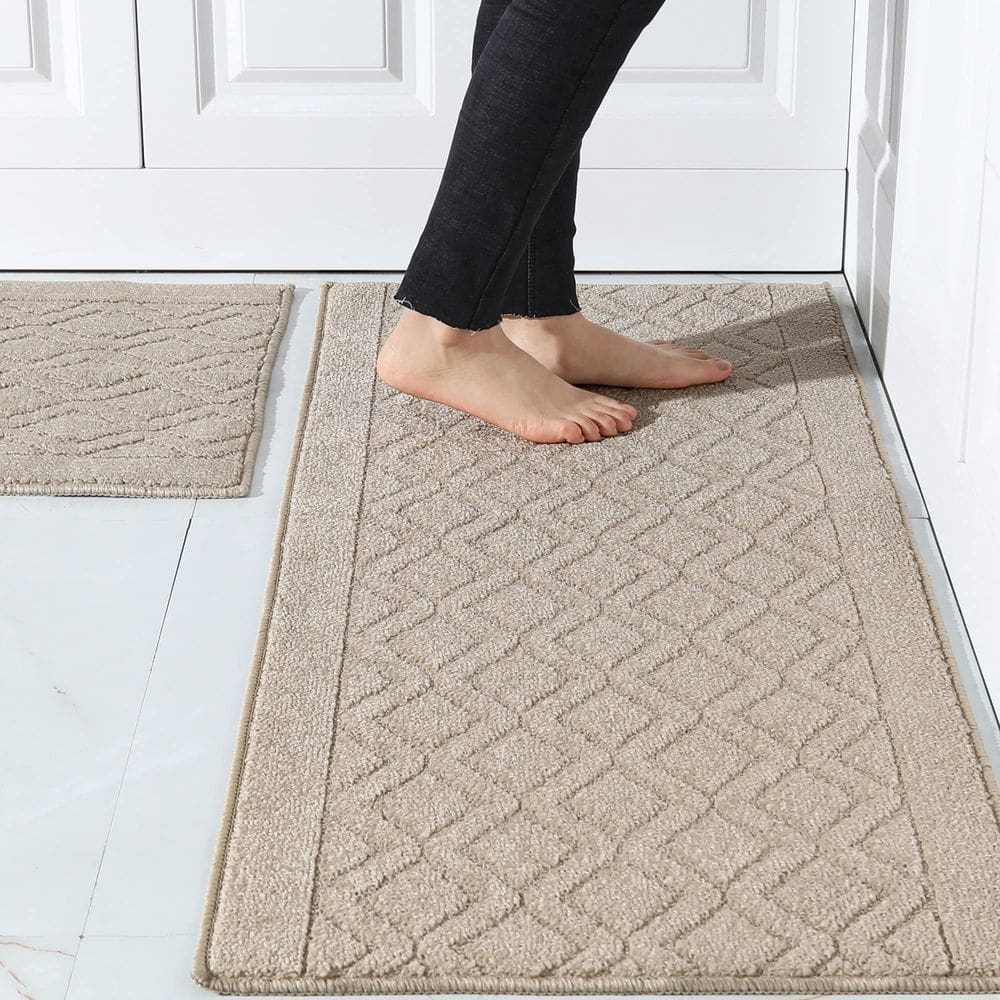 Tapetes de cozinha COSY HOMEER 122x51cm/76x51cm Bege 2 peças