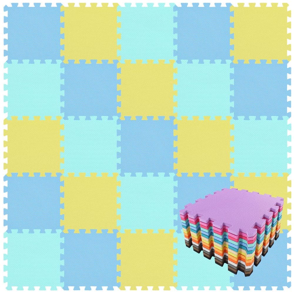 Tapetes de espuma qqpp EVA Rubber 18 Tiles para Baby Play Mat