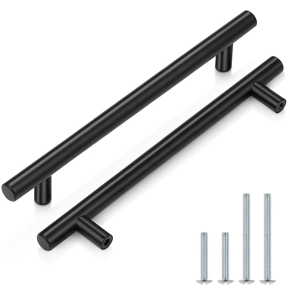 Alça de gabinete Probrico Flat Black Inox Steel 192mm