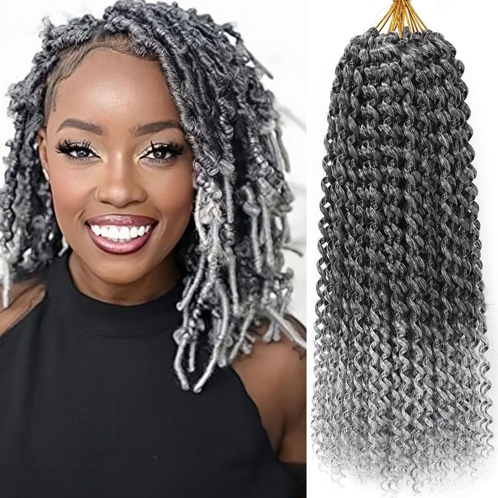 Passion Twist Hair Ahrencan Grey 35 cm, 7 pacotes para mulheres
