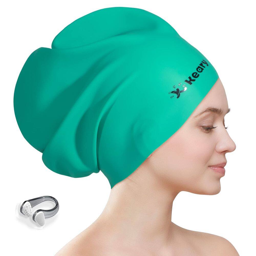 Touca de natação Keary extra grande para tranças, dreadlocks, cabelo afro
