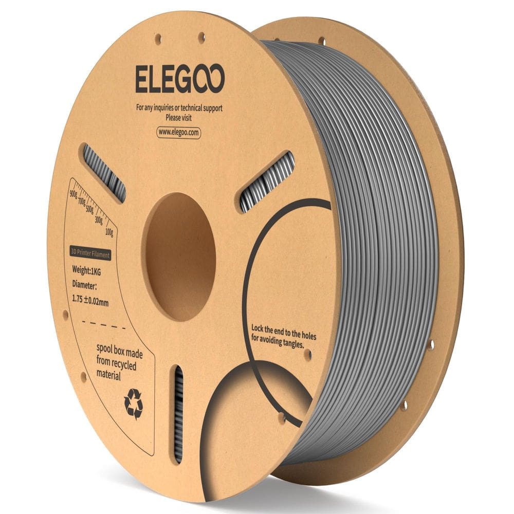 Filamento de impressora 3D ELEGOO PLA 1,75 mm cinza espacial 1 kg