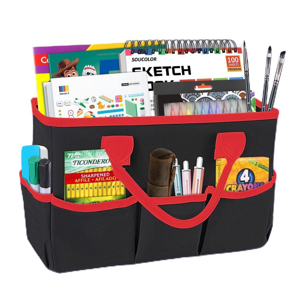 Sacola Godery Desktop File Folder Tote preta 34x14,5 x 22 cm