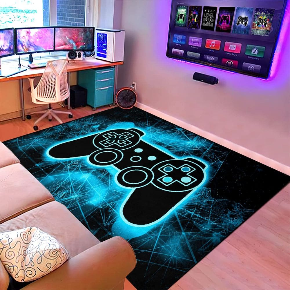 Tapete de área BATATADOCE Gaming, videogame, meninos, adolescentes, estilo moderno