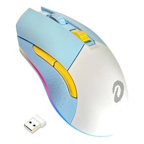Mouse para jogos DAREU recarregável de modo duplo 10K DPI RGB com 7 botões