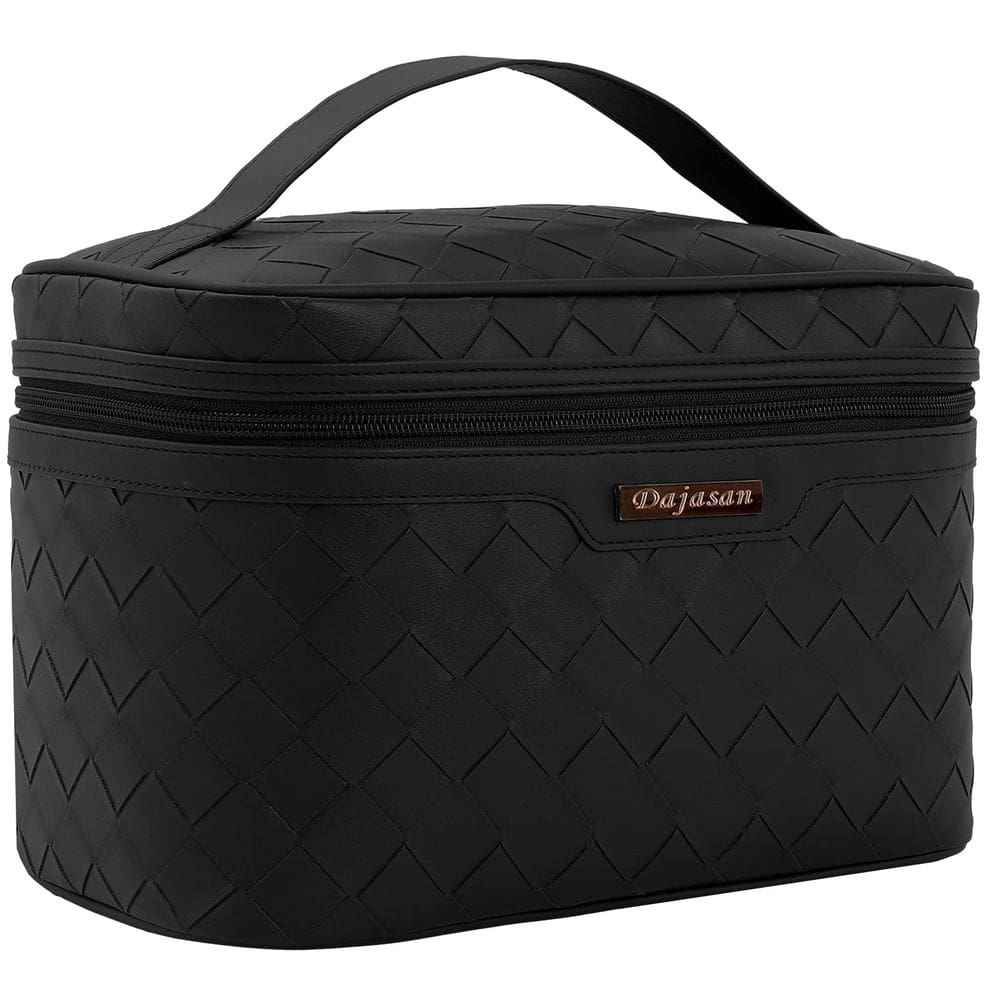 Bolsa de maquiagem Dajasan Travel Cosmetic Organizer impermeável preta