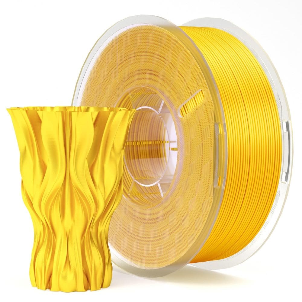 Filamento de impressora 3D ELEGOO Silk PLA 1,75 mm Shiny Gold 1 kg