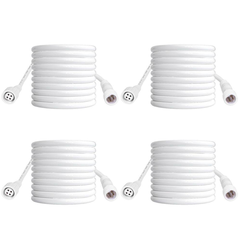 Cabo de extensão Amico 4FT, pacote com 4 pés para luz embutida com luz noturna