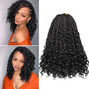 Crochet Hair Beverlee Goddess Box Braids 30 cm para mulheres