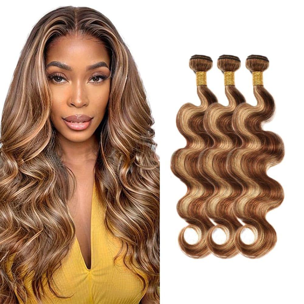 Hair Bundle Freiuoke 4/27 Body Wave Brazilian Virgin Hair