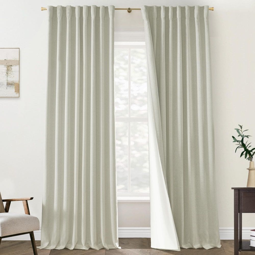 Cortinas PANELSBURG Natural Linen Blackout 229 cm com acessórios