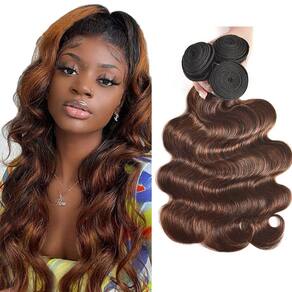 Pacotes de cabelo Freiuoke Body Wave P4/30 Brown 16 18 20 polegadas