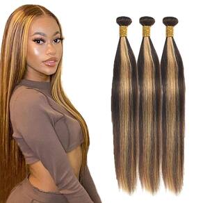 Pacotes de cabelo Freiuoke Straight Brazilian 8A Virgin Hair 4/27