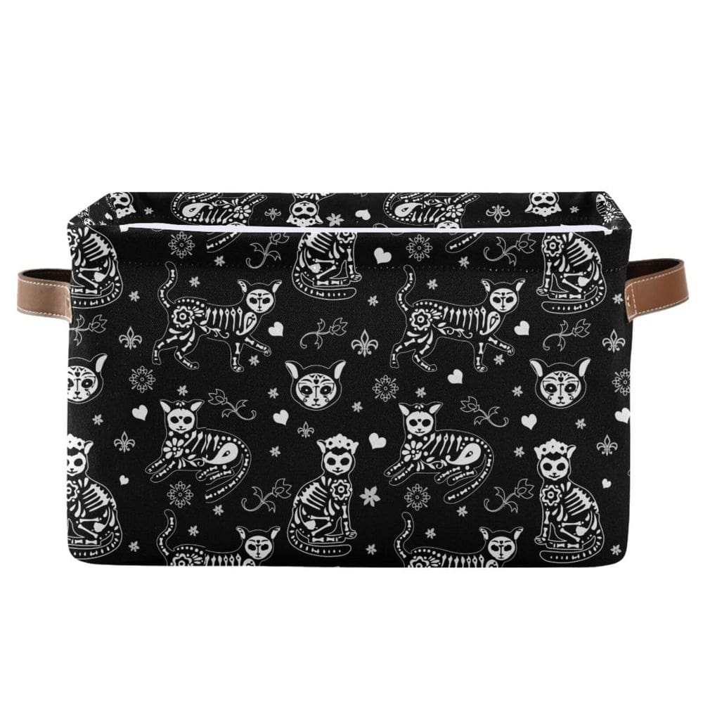 Cesta de armazenamento XUWU Death Helloween Cats Gothic Organizer