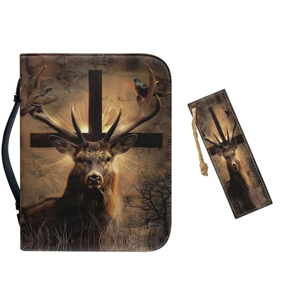 Capa da Bíblia Vefabuboy em couro marrom com marcador tamanho 2GG