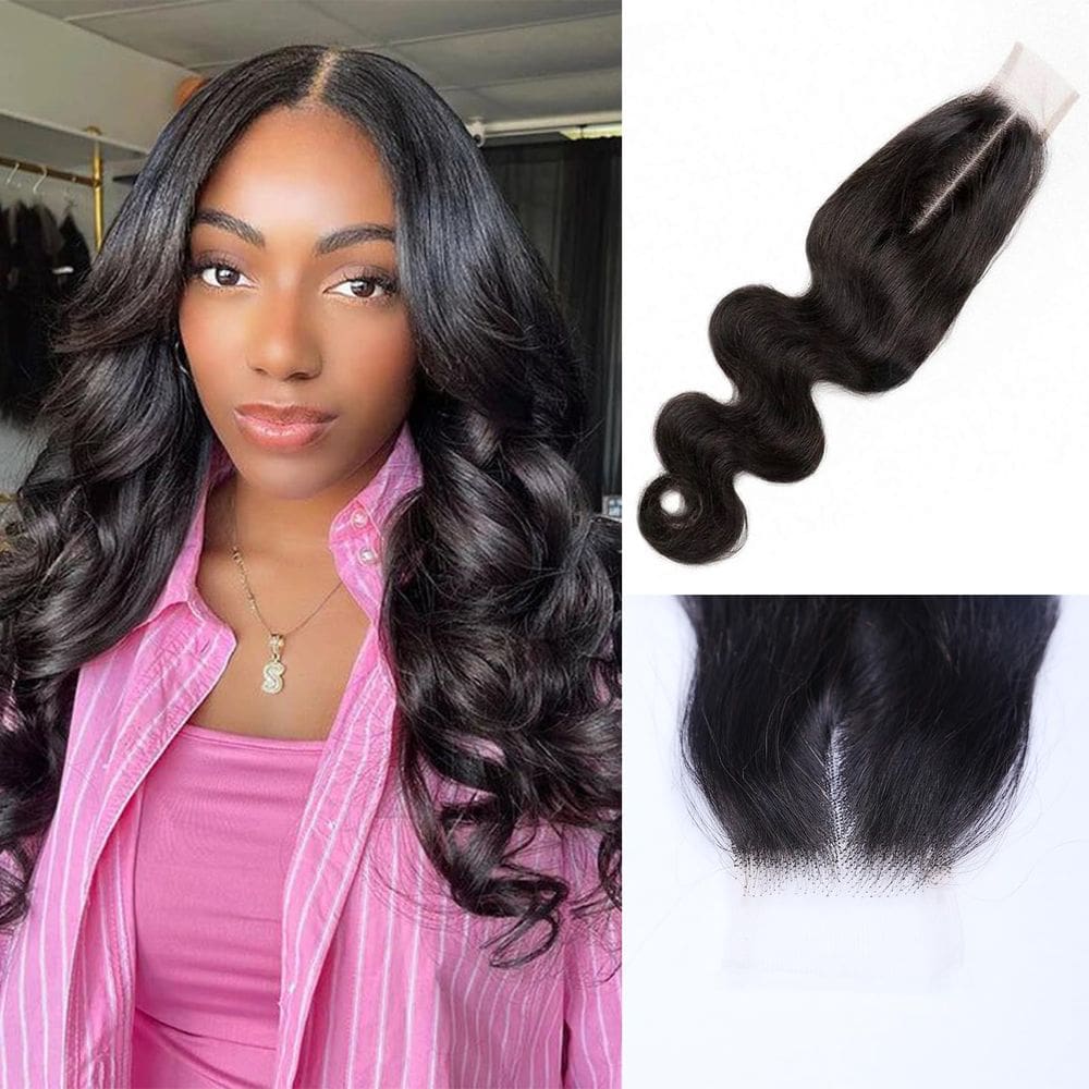 Fecho MOCA HAIR Body Wave 2x6 HD Lace 22 cm de cabelo virgem cru