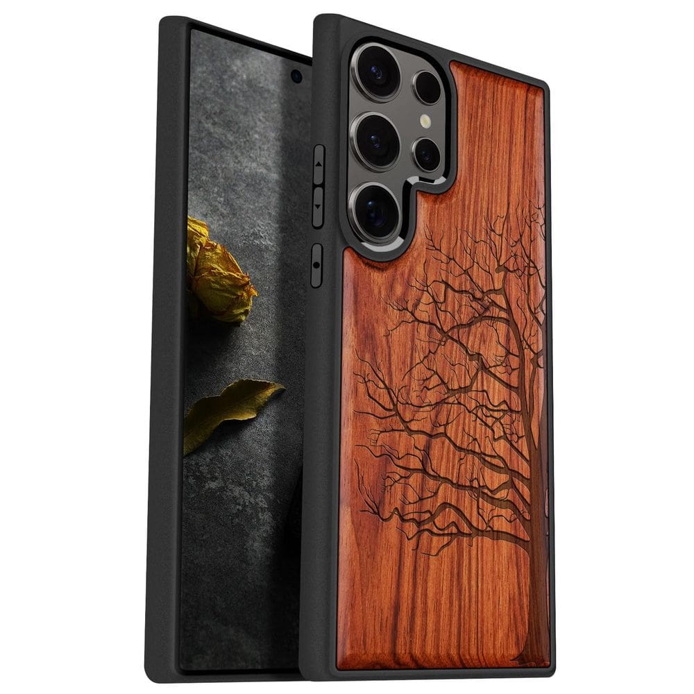 Capa de telefone Carveit Wood para Samsung Galaxy S25 Ultra