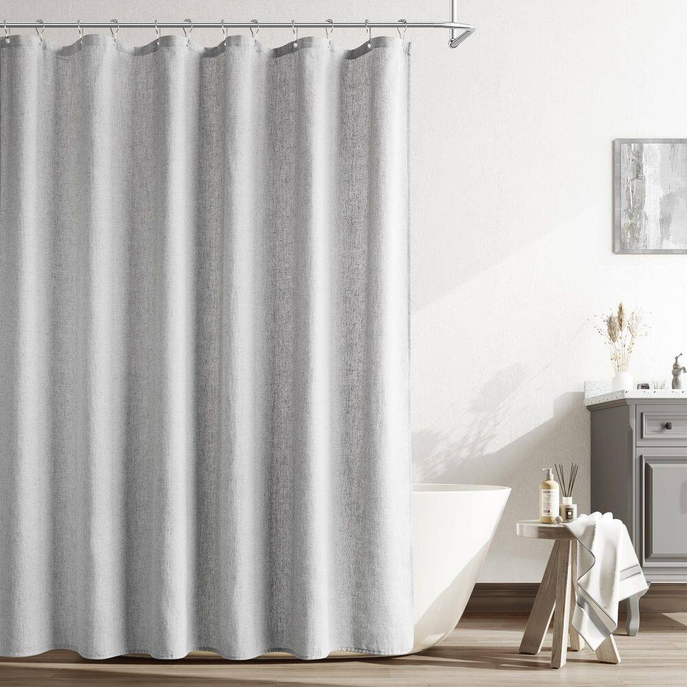 Cortina de chuveiro Naturoom Light Grey Linen 180x200cm repelente de água