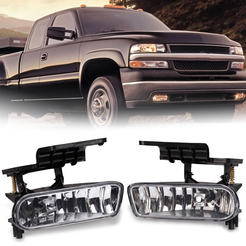 Lâmpada de faróis de neblina GRAND ORANGE compatível com Chevy Silverado 1500 2500 1999-2002/Tahoe Suburban 2000-2006