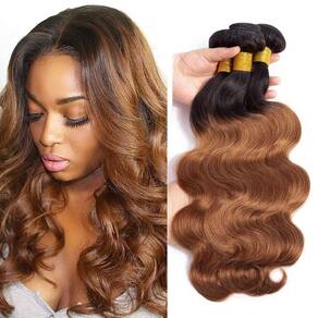 Pacotes de cabelo Biottihair Brown Ombre Body Wave 60 65 70cm