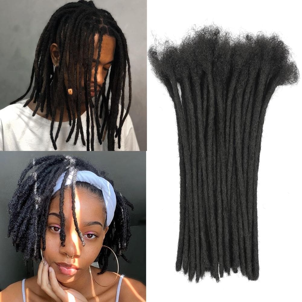 Extensão Dreadlock FEHOKA Loc Human Hair 15 cm 30 Str para todos