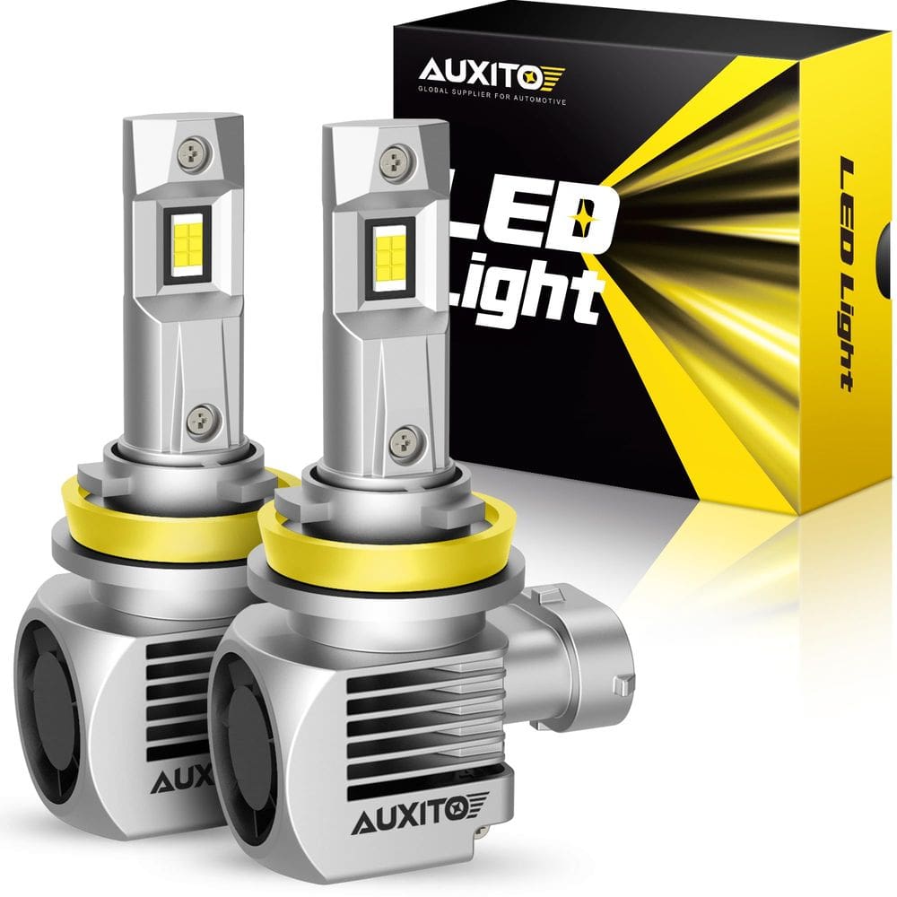 Lâmpadas de neblina AUXITO H11 100W 30000LM 6000K brancas (pacote com 2)