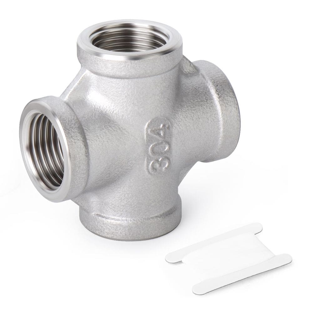 Encaixes de tubulação TAISHER 4 vias de aço inoxidável 304 3x3 NPT