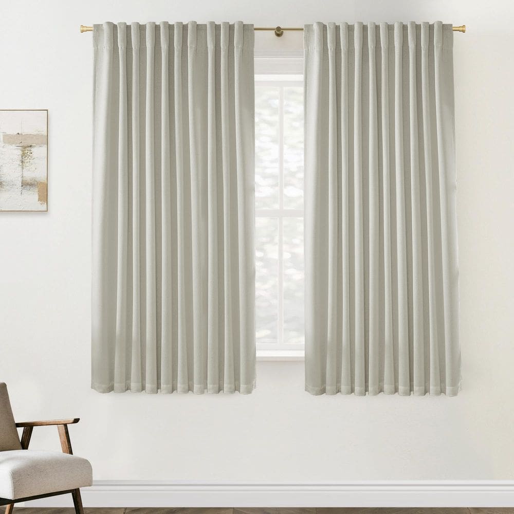 Cortinas Blackout PANELSBURG para quarto 180x160cm Greige