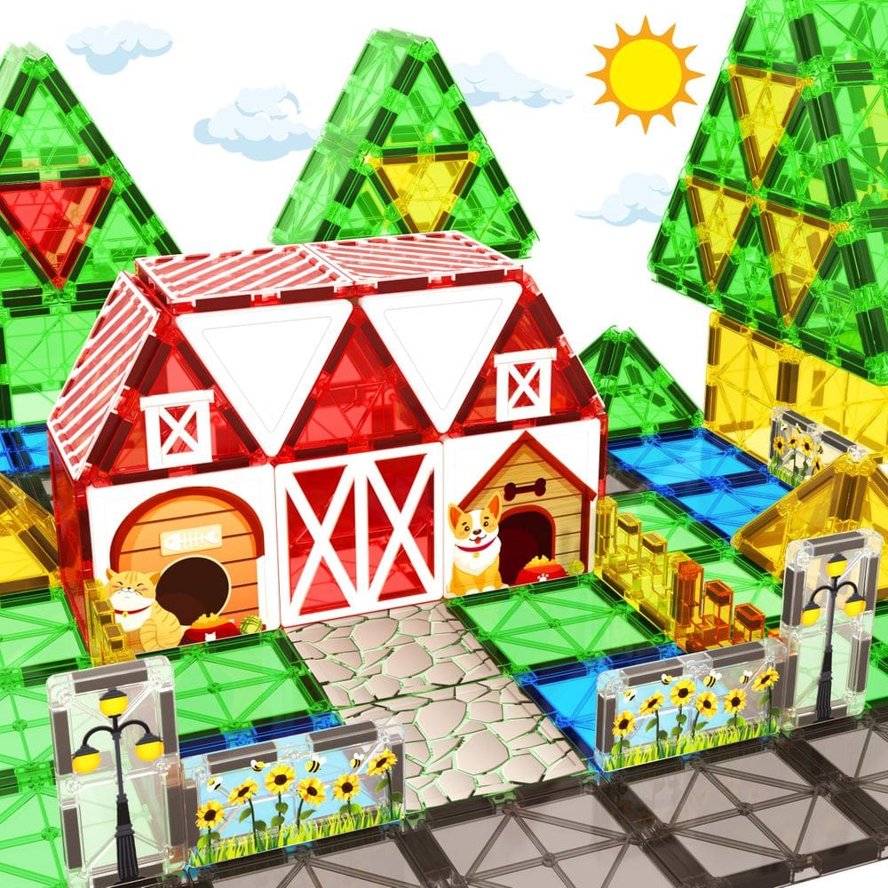 Azulejos magnéticos BigShu Farm Animal Garden para crianças de 3 a 8 anos