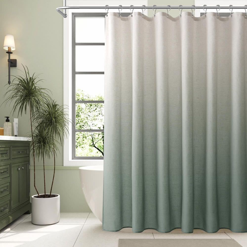 Cortina de chuveiro Naturoom Linen Blend, repelente de água 180x200cm