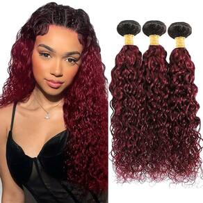 Pacotes de cabelo Raivide Burgundy Ombre Water Wave 50 55 60cm
