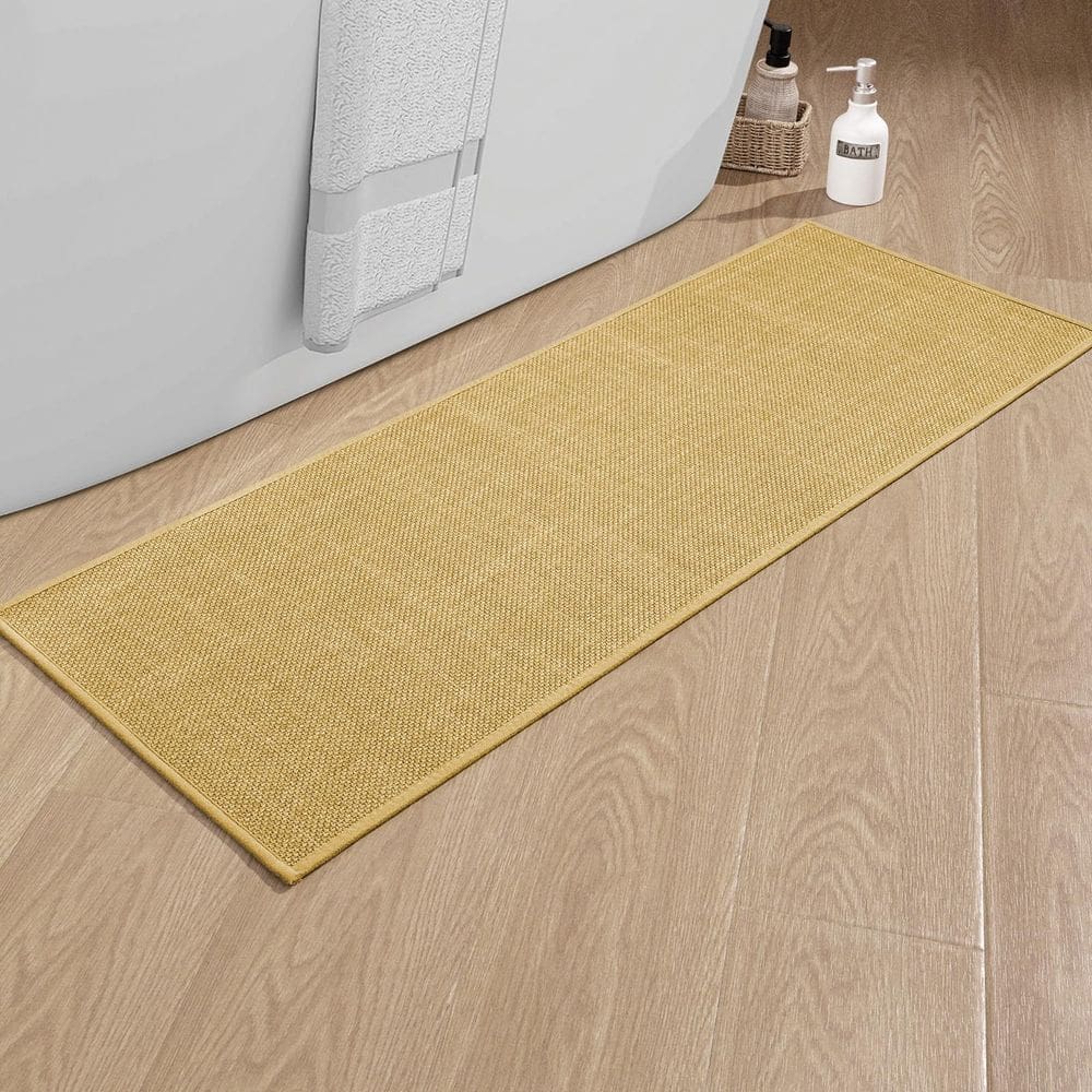 Tapete de banho chakme Ultra Thin Antiderrapante 120x43cm Amarelo