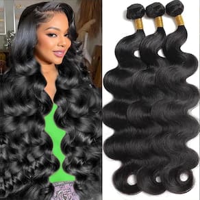 Pacotes de cabelo MDL Body Wave 40cm 3 pacotes 100% virgem