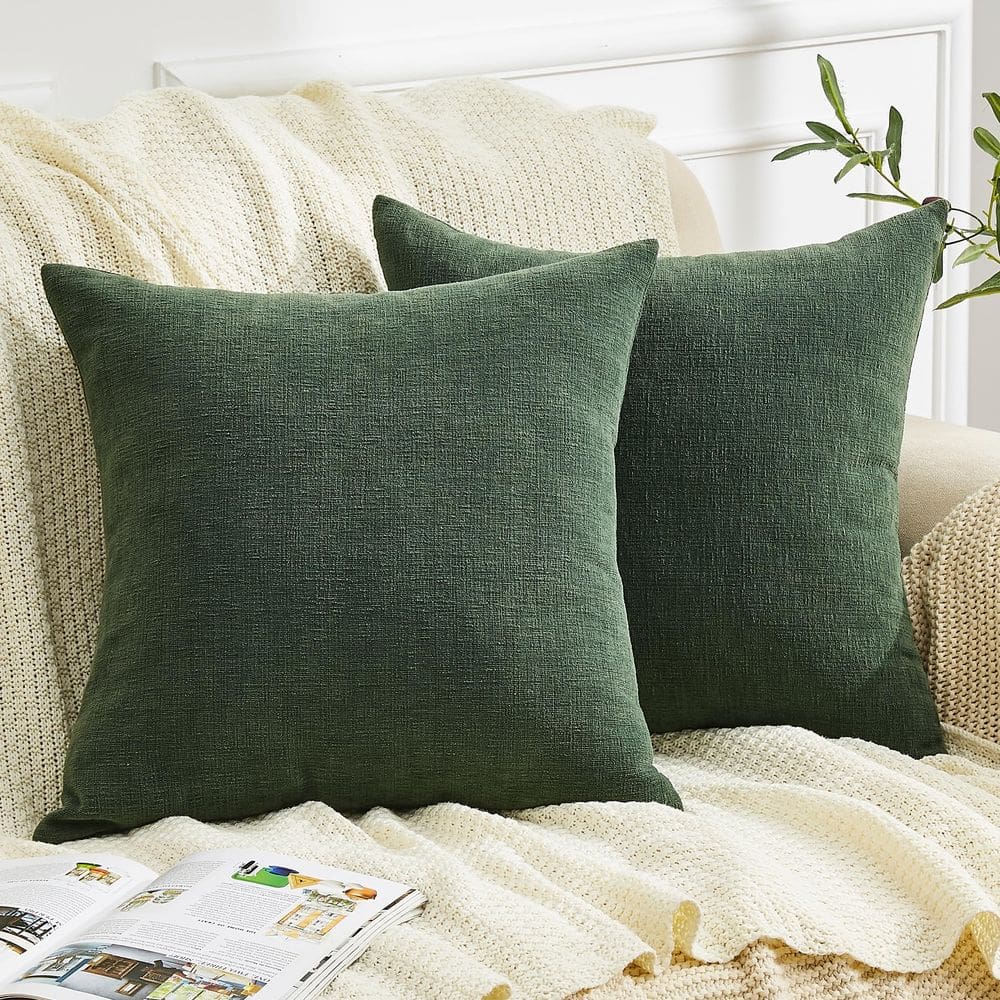 Capas de almofada GAWAMAY Decorative Chenille 60x60cm, pacote com 2