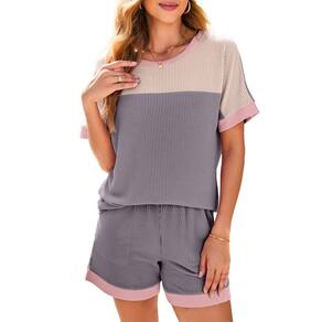 Conjunto de lounge Dokotoo Summer Color Block para mulheres, 2 peças