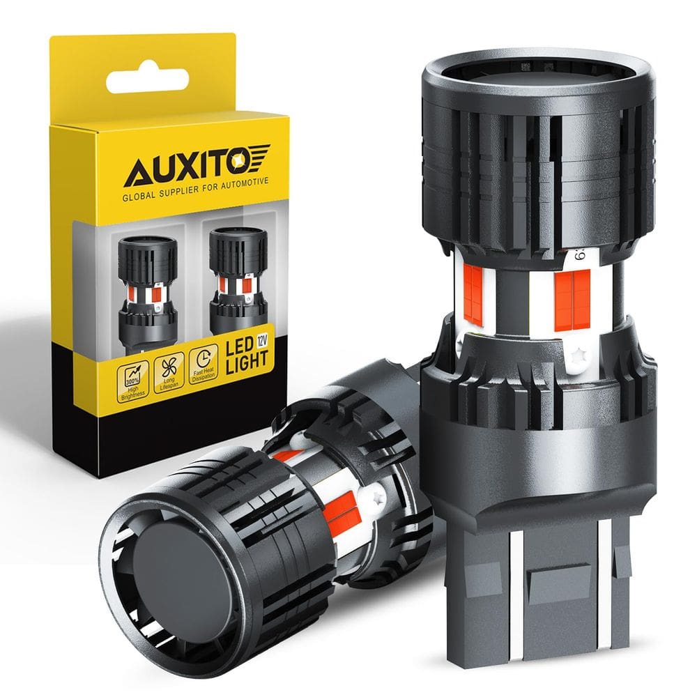 Lâmpadas LED AUXITO CANBUS 7440 7443 Red Brake Turn Signal