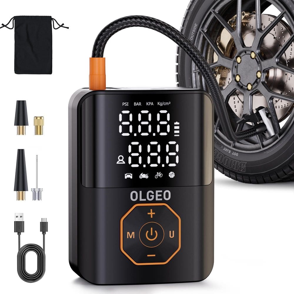 Compressor de ar portátil Olgeo 160PSI com inflador de pneus para carro