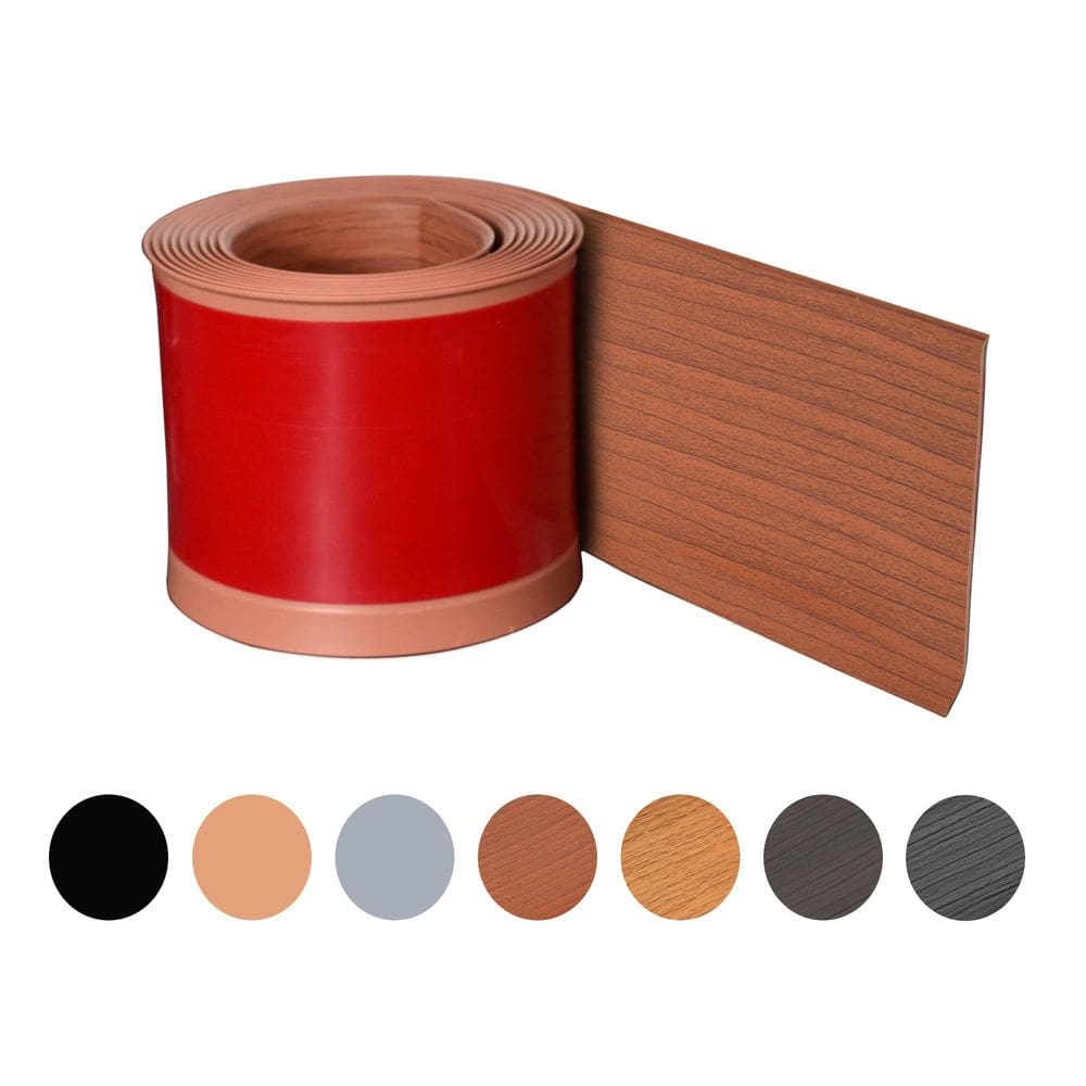 Guarnição de moldagem de parede ROUIXSEN Red Teak 7,62 cm x 12,19 m à prova d`água