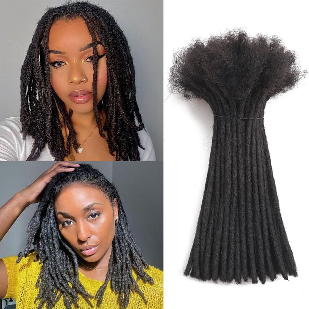 Extensões Dreadlock Bangxunk Human Hair 60 fios de 10 cm
