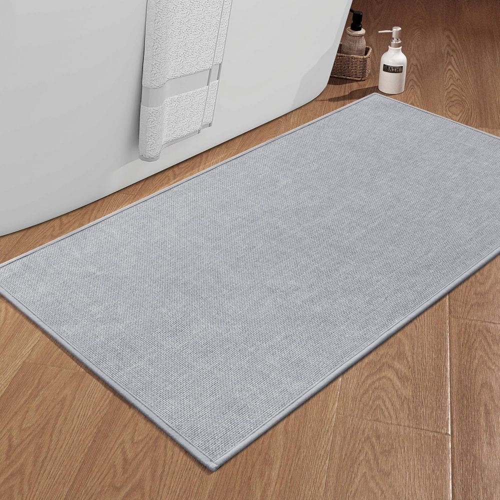 Tapete de banho chakme Ultra Thin Non-Slip 120x60cm cinza claro