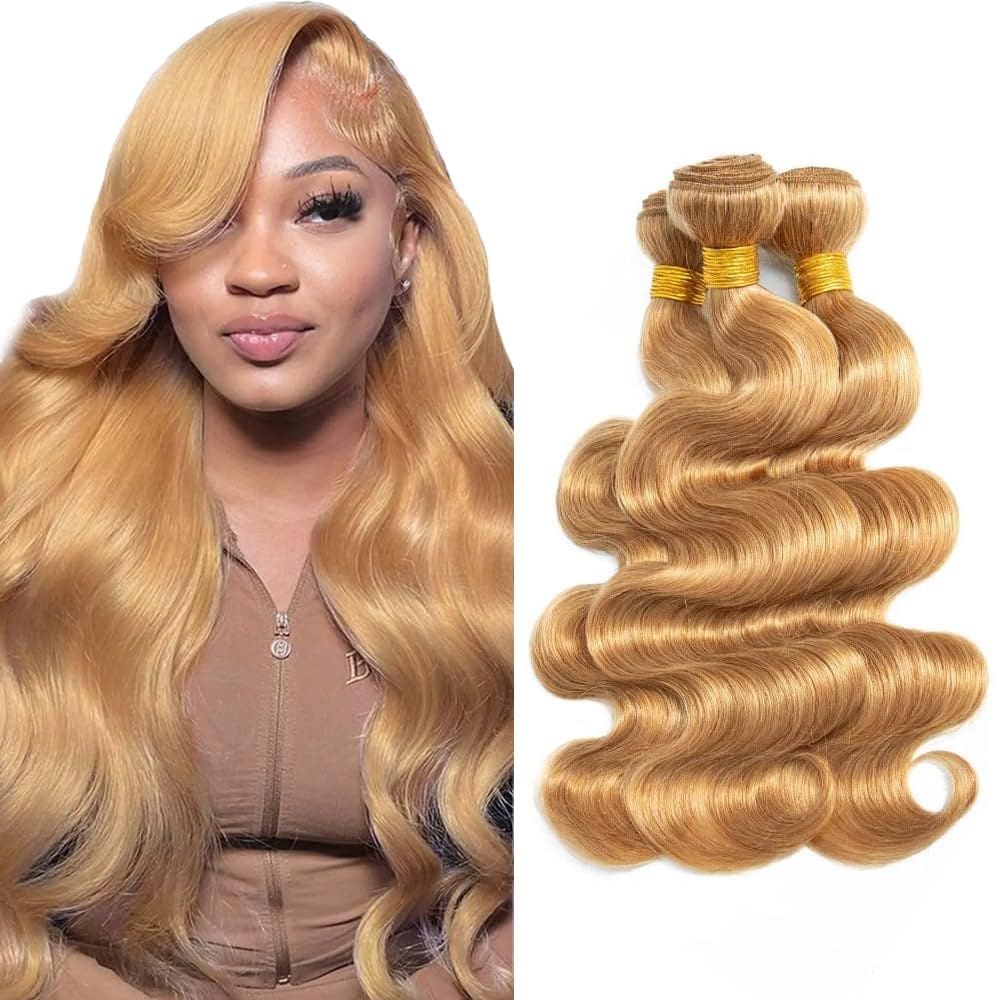 #27 Pacotes de cabelo humano Blonde Body Wave NecVDCvs 50g/pacote