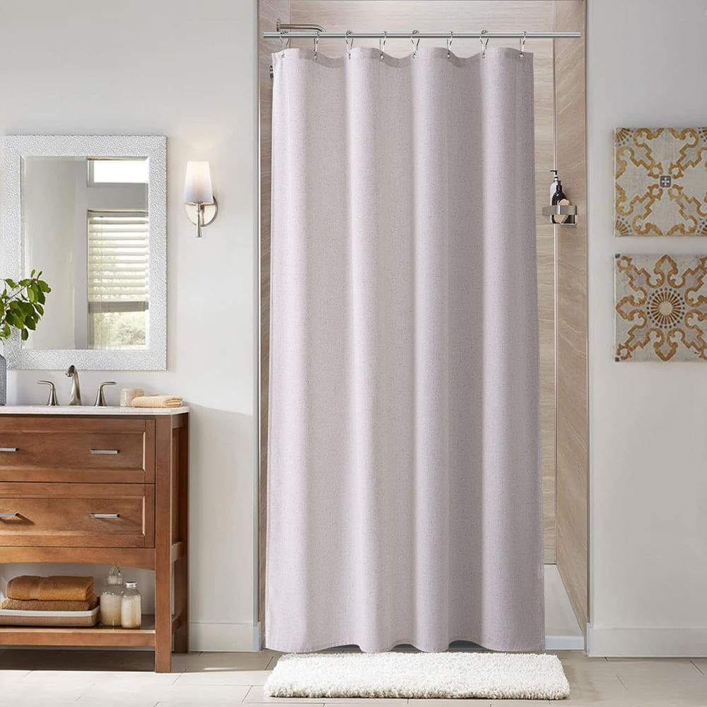 Cortina de chuveiro Naturoom 122x183cm Tecido ultra grosso de linho