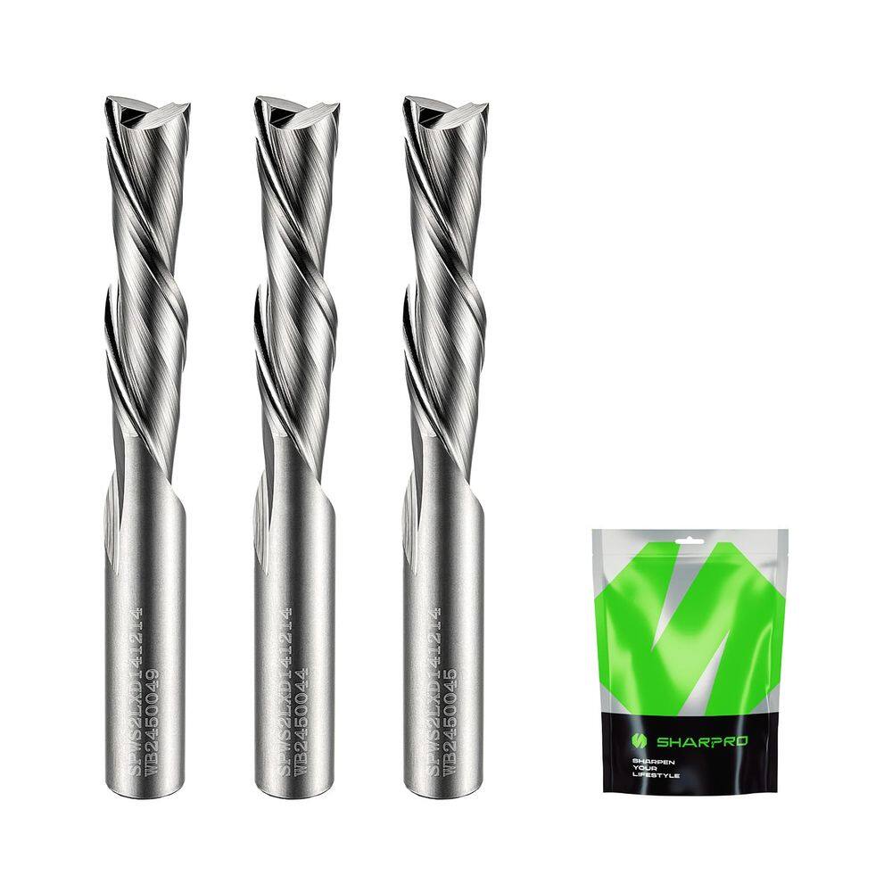 Broca de roteador SHARPRO Downcut Spiral 1/4&quot; Shank 1/4&quot; Cutting