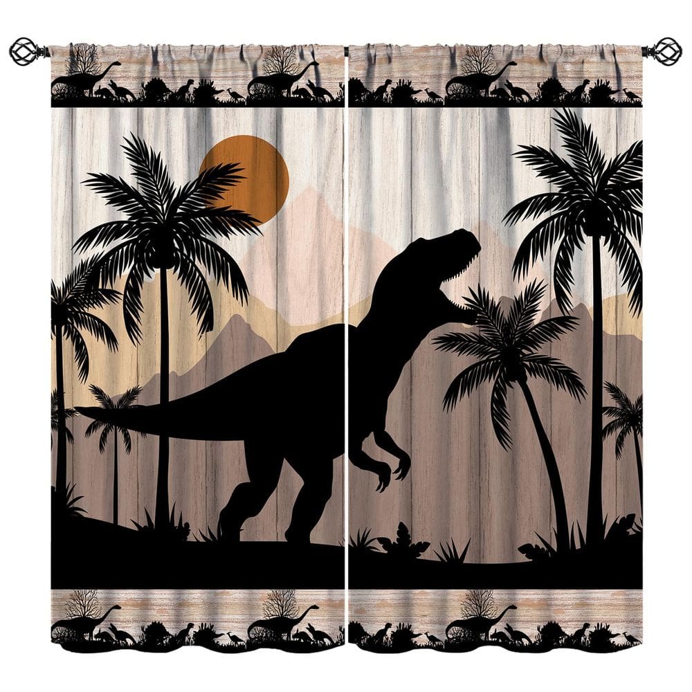 Cortinas ShitingYu Dinosaur para crianças, quarto, berçário, 107 x 114 cm