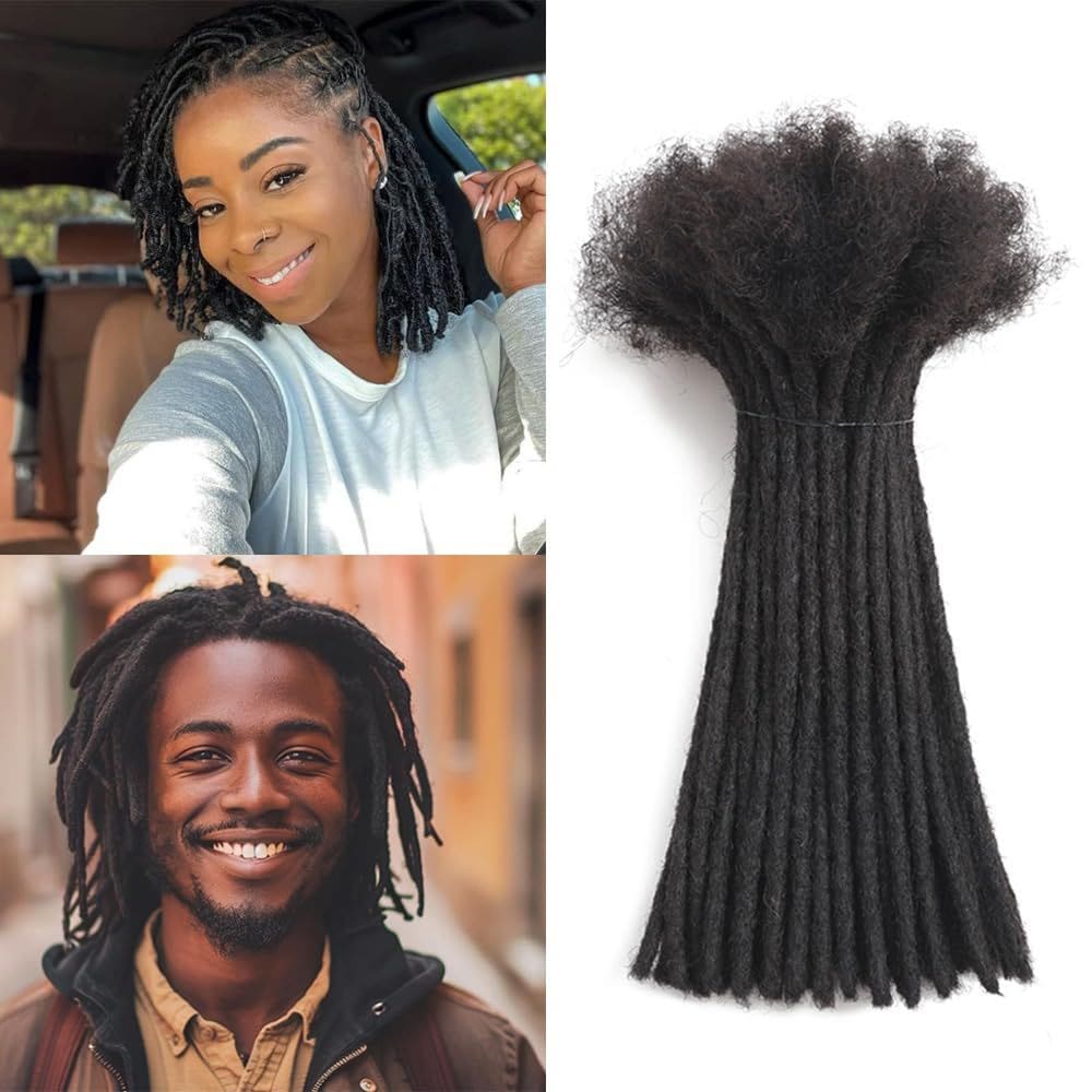 Extensões Dreadlock Bangxunk Human Hair 100 fios 10-100cm